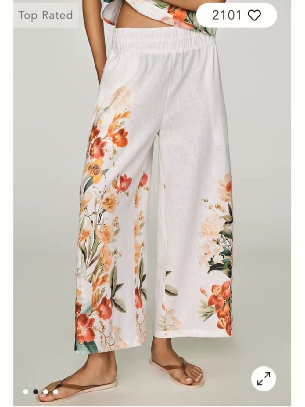 NWT Size S - Somerset Linen Cotton Pull-On Pants (US$ 128)